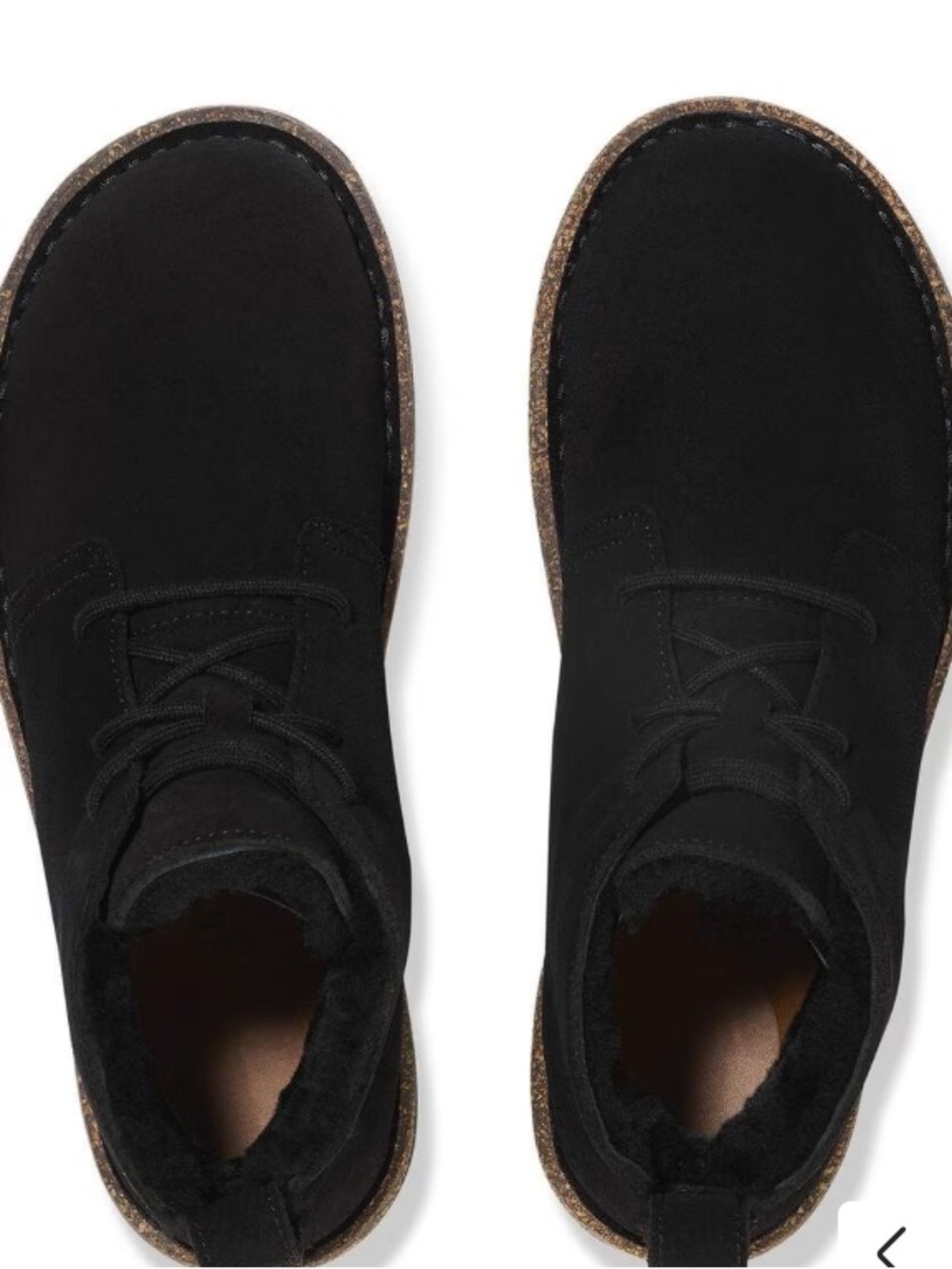 Birkenstock Uppsala Mid Shearling Suede Leather, Black, Size EU38/US7.5, Display